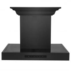 ZLINE Kitchen And Bath ZLINE Wall Mount Range Hood In Black Stainless Steel With Built-in ZLINE CrownSound Bluetooth Speakers (BSKENCRN-BT) Shop By Brand