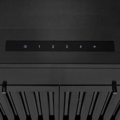 ZLINE Kitchen And Bath ZLINE Convertible Vent Wall Mount Range Hood In Black Stainless Steel With Crown Molding (BSKENCRN) Shop By Brand