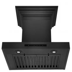 ZLINE Kitchen And Bath ZLINE Convertible Vent Wall Mount Range Hood In Black Stainless Steel With Crown Molding (BSKENCRN) Shop By Brand