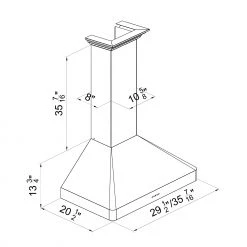 ZLINE Kitchen And Bath ZLINE Wall Mount Range Hood In DuraSnow Stainless Steel (8KF2S) 16 ZLINE Kitchen And Bath ZLINE Wall Mount Range Hood In DuraSnow Stainless Steel (8KF2S)