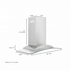 ZLINE Kitchen And Bath ZLINE Convertible Vent Wall Mount Range Hood In Stainless Steel & Glass (KN) Shop By Brand 23 ZLINE Kitchen And Bath ZLINE Convertible Vent Wall Mount Range Hood In Stainless Steel & Glass (KN) Shop By Brand