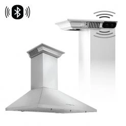 ZLINE Kitchen And Bath ZLINE 30 In. Ducted Vent Wall Mount Range Hood In Stainless Steel With Built-in ZLINE CrownSound Bluetooth Speakers (KL2CRN-BT)