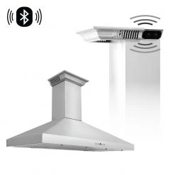 ZLINE Kitchen And Bath ZLINE Ducted Vent Wall Mount Range Hood In Stainless Steel With Built-in ZLINE CrownSound Bluetooth Speakers (KL3CRN-BT) 30 ZLINE Kitchen And Bath ZLINE Ducted Vent Wall Mount Range Hood In Stainless Steel With Built-in ZLINE CrownSound Bluetooth Speakers (KL3CRN-BT)
