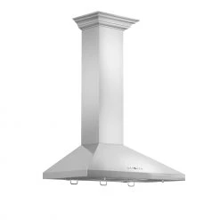 ZLINE Kitchen And Bath Shop By Brand ZLINE Convertible Vent Wall Mount Range Hood In Stainless Steel With Crown Molding (KL2CRN)