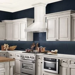 ZLINE Kitchen And Bath ZLINE Wooden Wall Mount Range Hood In Cottage White - Includes Motor (KPTT) Shop By Brand