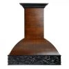 ZLINE Kitchen And Bath ZLINE Wooden Wall Mount Range Hood In Antigua And Walnut - Includes Dual Remote Motor (393AR-RD/RS)