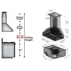 ZLINE Kitchen And Bath ZLINE Wooden Wall Mount Range Hood In Antigua And Walnut - Includes Dual Remote Motor (393AR-RD/RS) 31 ZLINE Kitchen And Bath ZLINE Wooden Wall Mount Range Hood In Antigua And Walnut - Includes Dual Remote Motor (393AR-RD/RS)