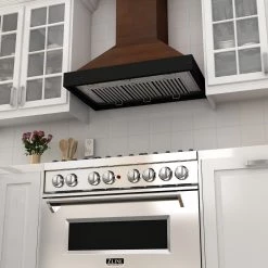ZLINE Kitchen And Bath ZLINE Convertible Vent Wooden Wall Mount Range Hood In Antigua And Walnut (KBAR) Shop By Brand 27 ZLINE Kitchen And Bath ZLINE Convertible Vent Wooden Wall Mount Range Hood In Antigua And Walnut (KBAR) Shop By Brand