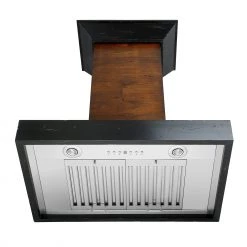 ZLINE Kitchen And Bath ZLINE Convertible Vent Wooden Wall Mount Range Hood In Antigua And Walnut (KBAR) Shop By Brand 21 ZLINE Kitchen And Bath ZLINE Convertible Vent Wooden Wall Mount Range Hood In Antigua And Walnut (KBAR) Shop By Brand