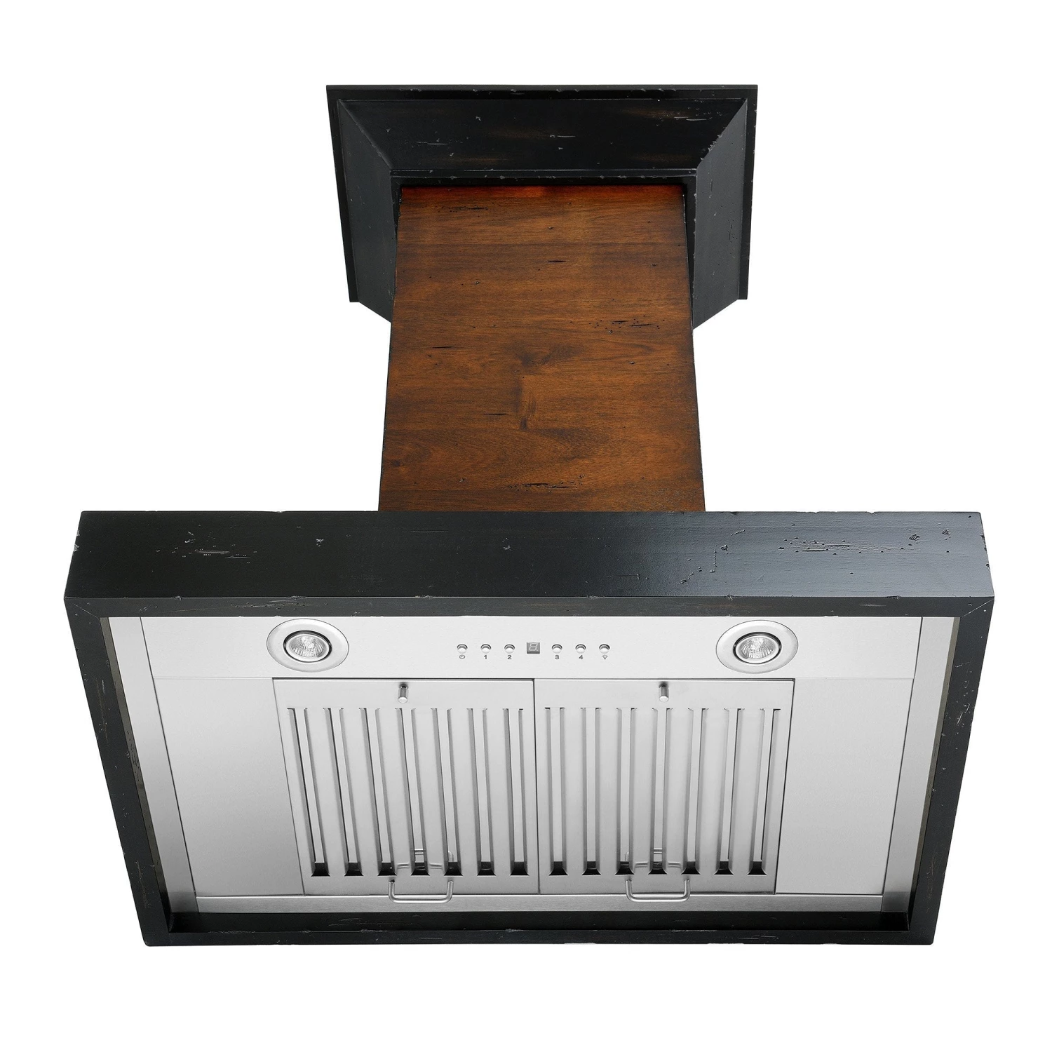 ZLINE Kitchen And Bath ZLINE Convertible Vent Wooden Wall Mount Range Hood In Antigua And Walnut (KBAR) Shop By Brand 7 ZLINE Kitchen And Bath ZLINE Convertible Vent Wooden Wall Mount Range Hood In Antigua And Walnut (KBAR) Shop By Brand