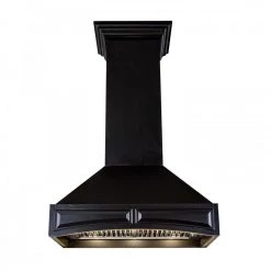 ZLINE Kitchen And Bath ZLINE Wooden Wall Mount Range Hood In Black - Includes Motor (321CC) Shop By Brand