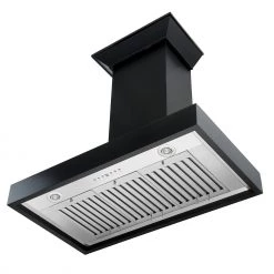 ZLINE Kitchen And Bath ZLINE Convertible Vent Wooden Wall Mount Range Hood In Black (KBCC) 19 ZLINE Kitchen And Bath ZLINE Convertible Vent Wooden Wall Mount Range Hood In Black (KBCC)