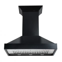 ZLINE Kitchen And Bath ZLINE Convertible Vent Wooden Wall Mount Range Hood In Black (KBCC) 16 ZLINE Kitchen And Bath ZLINE Convertible Vent Wooden Wall Mount Range Hood In Black (KBCC)