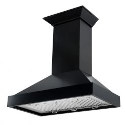 ZLINE Kitchen And Bath ZLINE Convertible Vent Wooden Wall Mount Range Hood In Black (KBCC) 17 ZLINE Kitchen And Bath ZLINE Convertible Vent Wooden Wall Mount Range Hood In Black (KBCC)