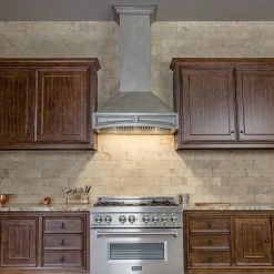 ZLINE Kitchen And Bath Shop By Brand ZLINE Wooden Wall Mount Range Hood In Distressed Gray (321GG)