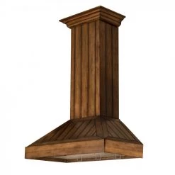 ZLINE Kitchen And Bath Shop By Brand ZLINE Wooden Wall Mount Range Hood In Rustic Light Finish - Includes Motor (KPLL)