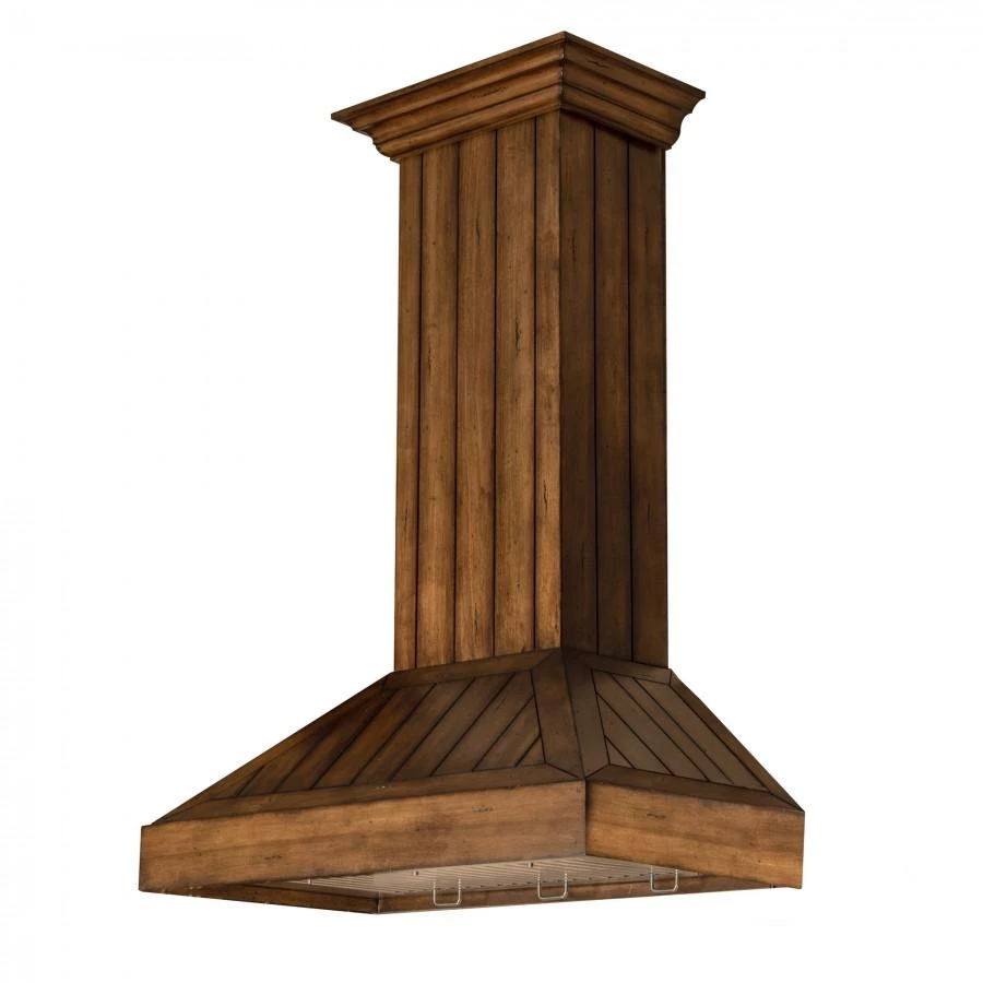 ZLINE Kitchen And Bath Shop By Brand ZLINE Wooden Wall Mount Range Hood In Rustic Light Finish - Includes Motor (KPLL) 1 ZLINE Kitchen And Bath Shop By Brand ZLINE Wooden Wall Mount Range Hood In Rustic Light Finish - Includes Motor (KPLL)