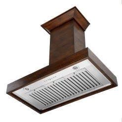 ZLINE Kitchen And Bath ZLINE Convertible Vent Wooden Wall Mount Range Hood In Walnut (KBRR) Shop By Brand