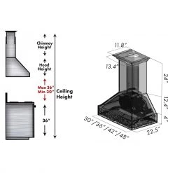 ZLINE Kitchen And Bath ZLINE Wooden Wall Mount Range Hood In Walnut - 400 CFM And 700 CFM Options (373RR-RD/RS) Shop By Brand