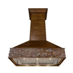 ZLINE Kitchen And Bath ZLINE Wooden Wall Mount Range Hood In Walnut - 400 CFM And 700 CFM Options (373RR-RD/RS) Shop By Brand
