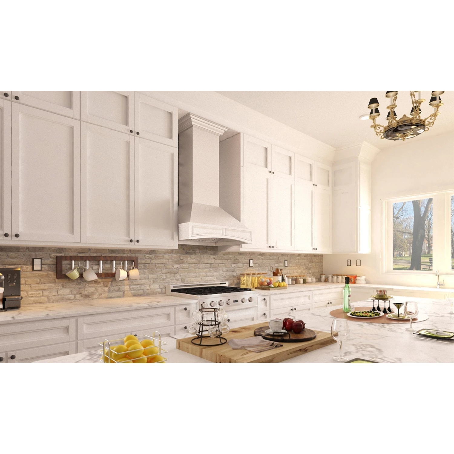 ZLINE Kitchen And Bath ZLINE Wooden Wall Mount Range Hood In White Includes Remote Blower Motor 400CFM/700CFM Options (321TT-RD/RS) 10 ZLINE Kitchen And Bath ZLINE Wooden Wall Mount Range Hood In White Includes Remote Blower Motor 400CFM/700CFM Options (321TT-RD/RS)