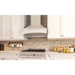 ZLINE Kitchen And Bath ZLINE Wooden Wall Mount Range Hood In White Includes Remote Blower Motor 400CFM/700CFM Options (321TT-RD/RS) 22 ZLINE Kitchen And Bath ZLINE Wooden Wall Mount Range Hood In White Includes Remote Blower Motor 400CFM/700CFM Options (321TT-RD/RS)